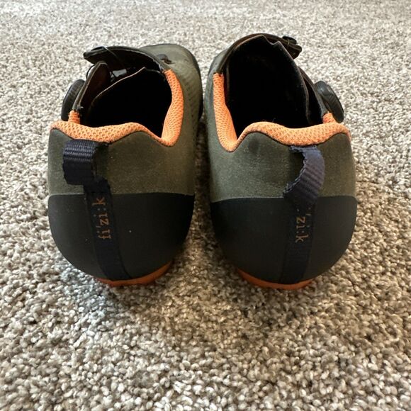 Fizik X5 Terra Suede Men's MTB Bike Shoes Green/Orange Fluo Men’s Size 11.5 - Picture 2 of 8